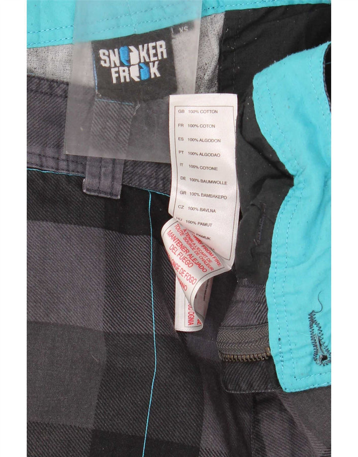 Pantaloni scurți chino pentru bărbați Sneaker Freak XS W29, bumbac cu carouri gri