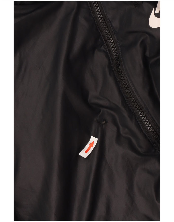 Jachetă căptușită reversibilă cu glugă Nike pentru femei UK 16 Poliester negru mare