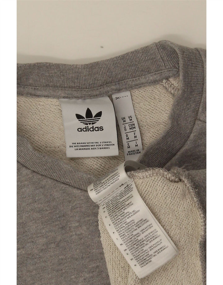 Hanorac grafic pentru bărbați Adidas Jumper, bumbac, gri mediu