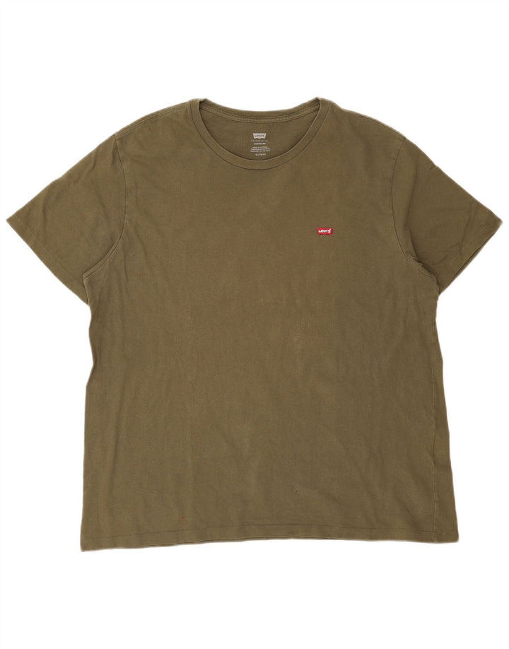 Tricou standard pentru bărbați Levi's Top XL Kaki Bumbac