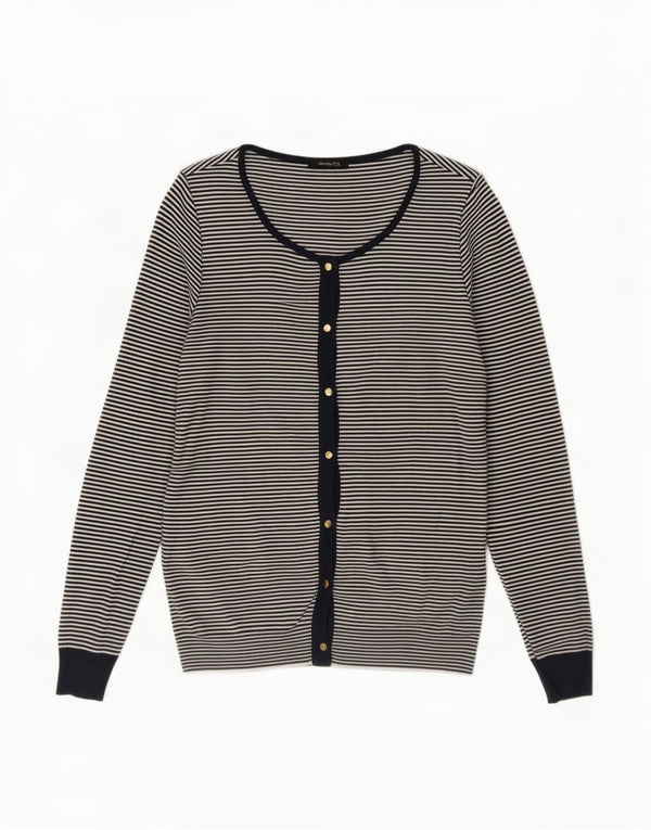 Pulover cardigan Massimo Dutti pentru femei UK 12, mediu, bleumarin, bumbac cu dungi
