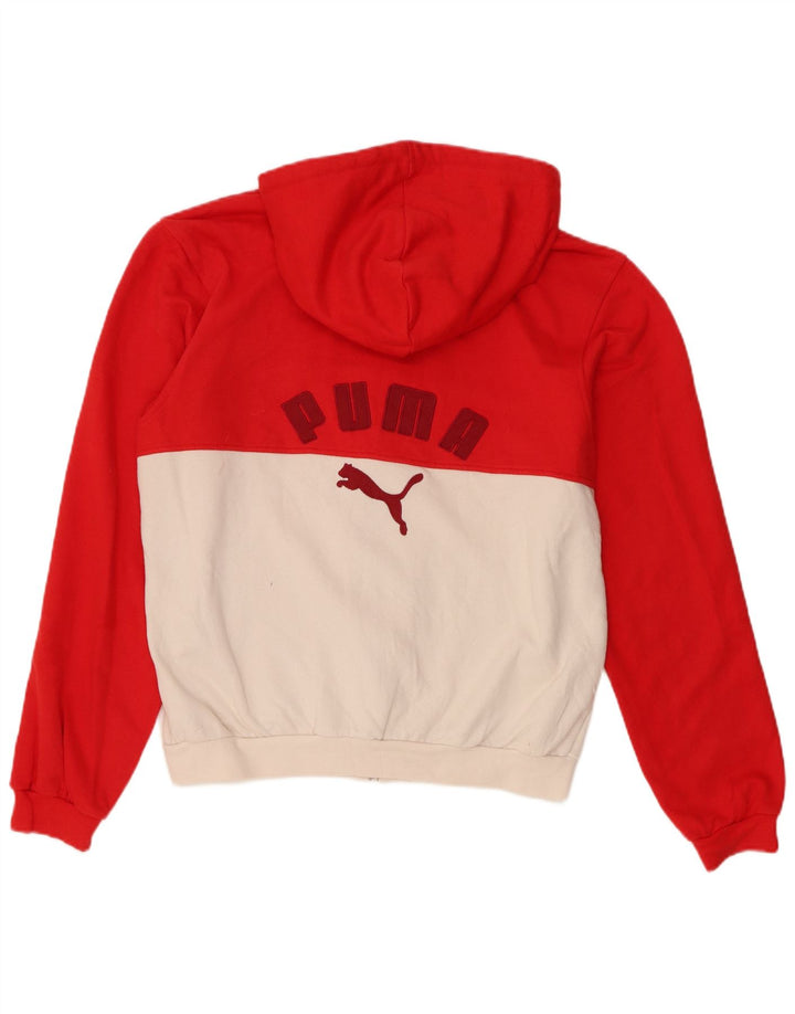Pulover Puma Graphic Zip pentru bărbați, bumbac color bloc, roșu mediu