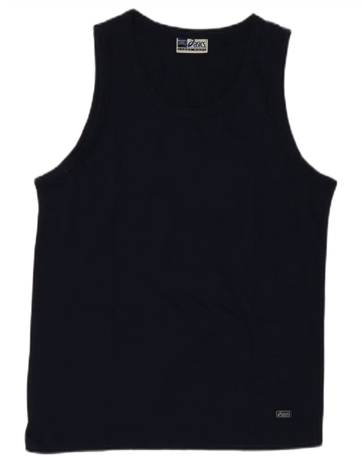 Top Vest Asics pentru femei UK 12 Medium Bleumarin Bumbac