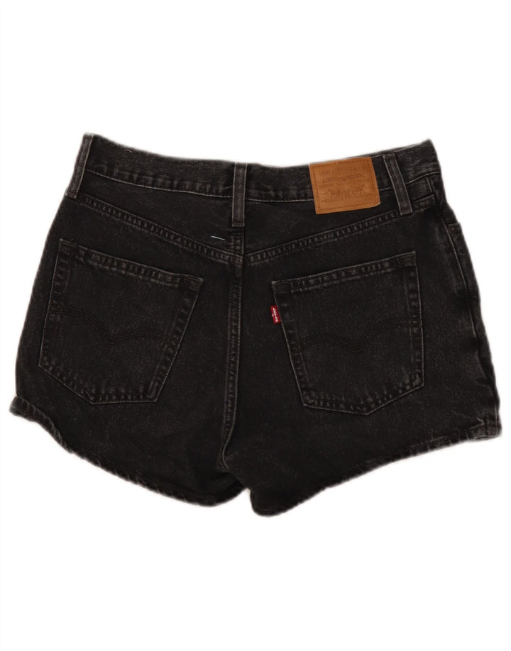 Pantaloni scurți Levi's de damă din denim W28 bumbac mediu negru