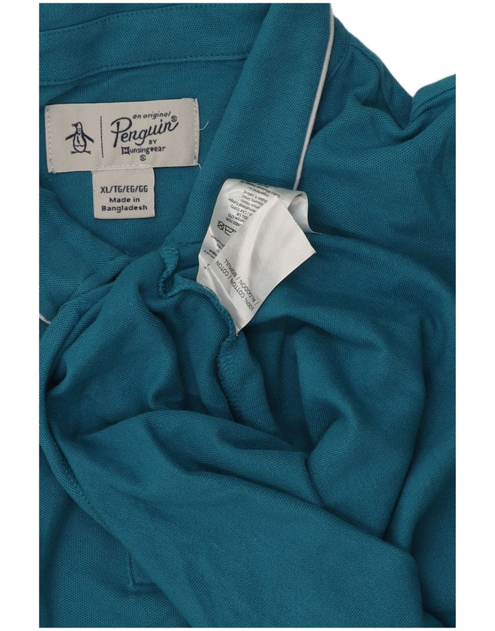 Tricou polo pentru bărbați Penguin XL, bumbac albastru