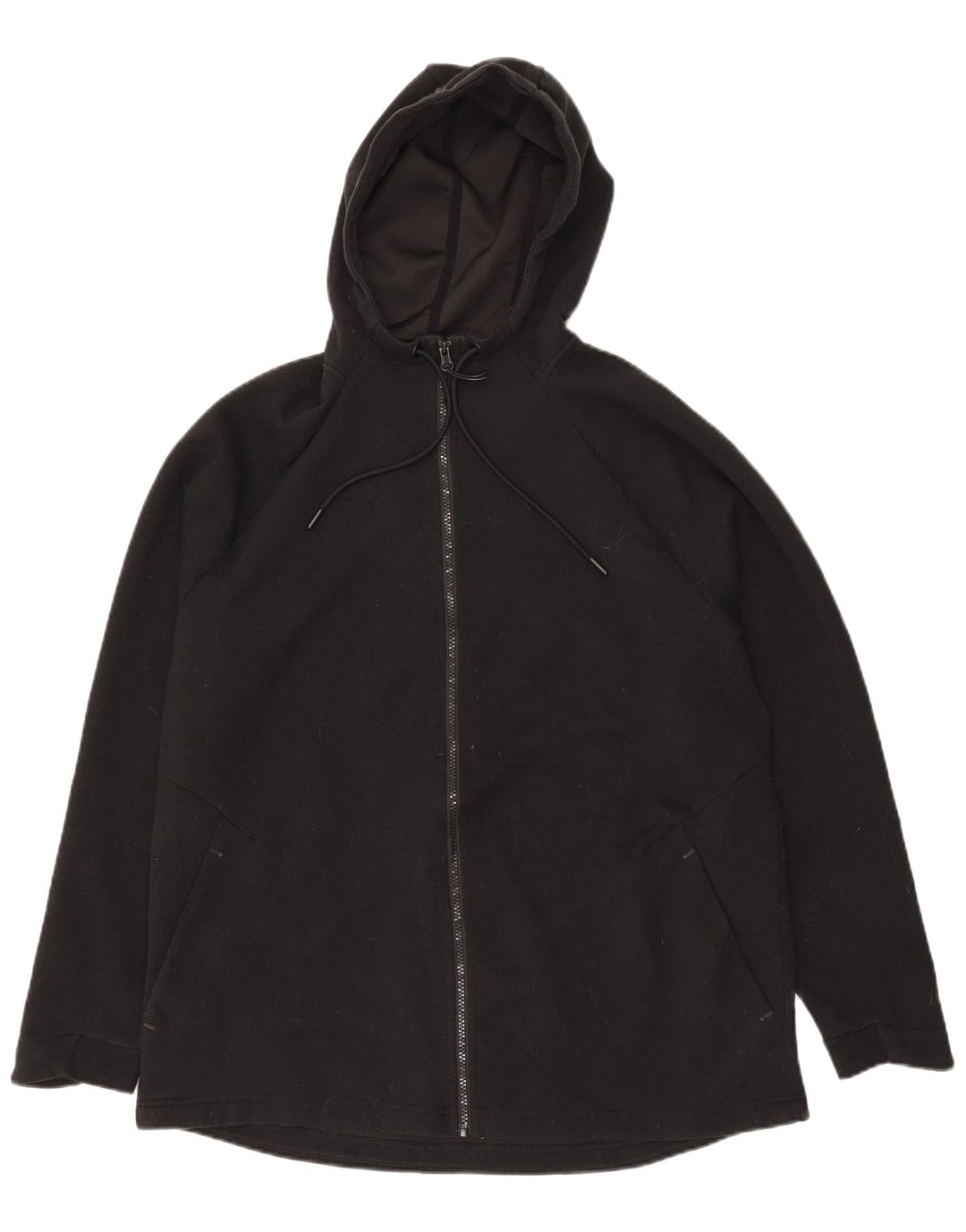 RUSSELL ATHLETIC Pulover cu capota cu fermoar pentru bărbați Marea Britanie 42/44 Poliester negru mare