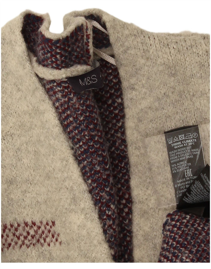 Pulover cardigan cu paragate pentru femei Marks & Spencer UK 16, mare, gri