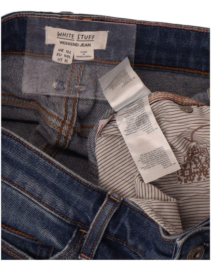 White Stuff Blugi subțiri de weekend pentru femei UK 12 Medium W32 L31 Blue Bumbac