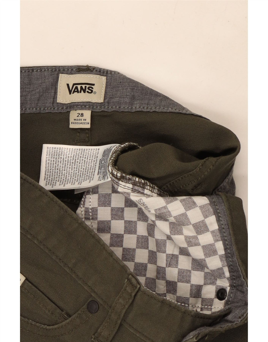Pantaloni scurți casual pentru bărbați VANS W28 Bumbac kaki mic