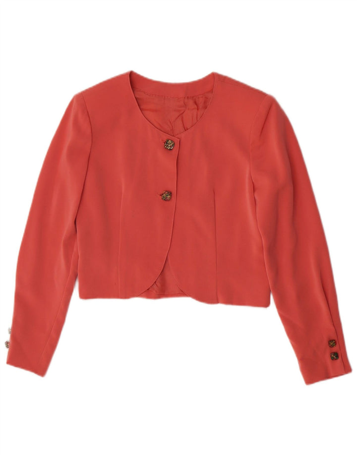 Jachetă Bolero Vintage pentru femei UK 8 Small Pink