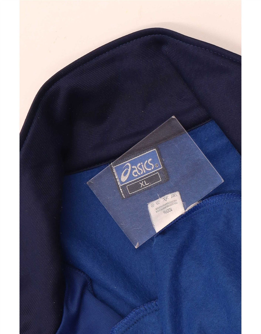 Jachetă de top pentru trening grafic Asics pentru bărbați XL, albastru, poliester color bloc