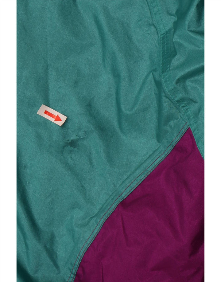 Jachetă de ploaie Vintage pentru bărbați UK 44 2XL Violet Colorblock Nylon