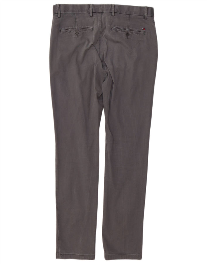 Pantaloni chino slim pentru bărbați Tommy Hilfiger L32 L30 bumbac gri