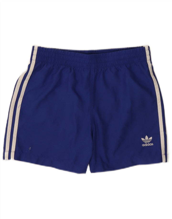 Pantaloni scurți de înot Adidas băieți 15-16 ani poliester albastru