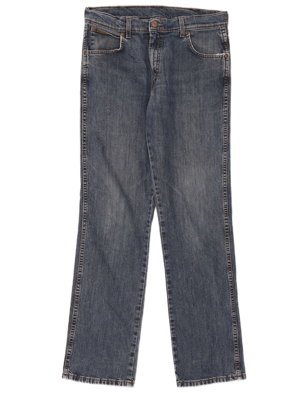 Blugi drepte stretch pentru bărbați Wrangler Texas W34 L34 Bumbac albastru