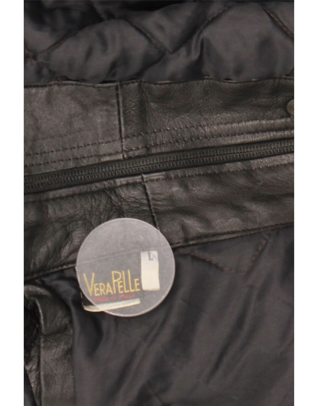 Jachetă de piele vintage pentru bărbați UK 40, mare, neagră