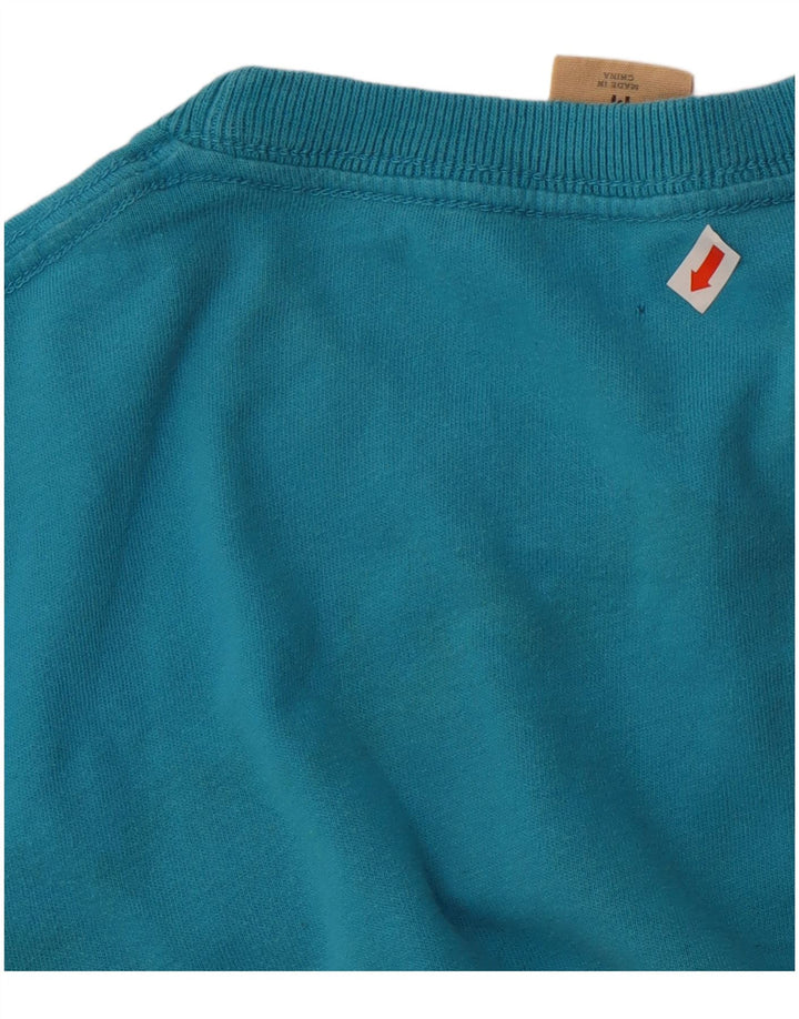 Tricou grafic Hollister pentru bărbați Top din bumbac albastru mediu