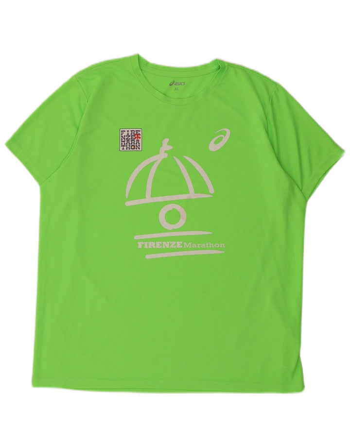 Tricou grafic Asics pentru bărbați Top XL Poliester verde