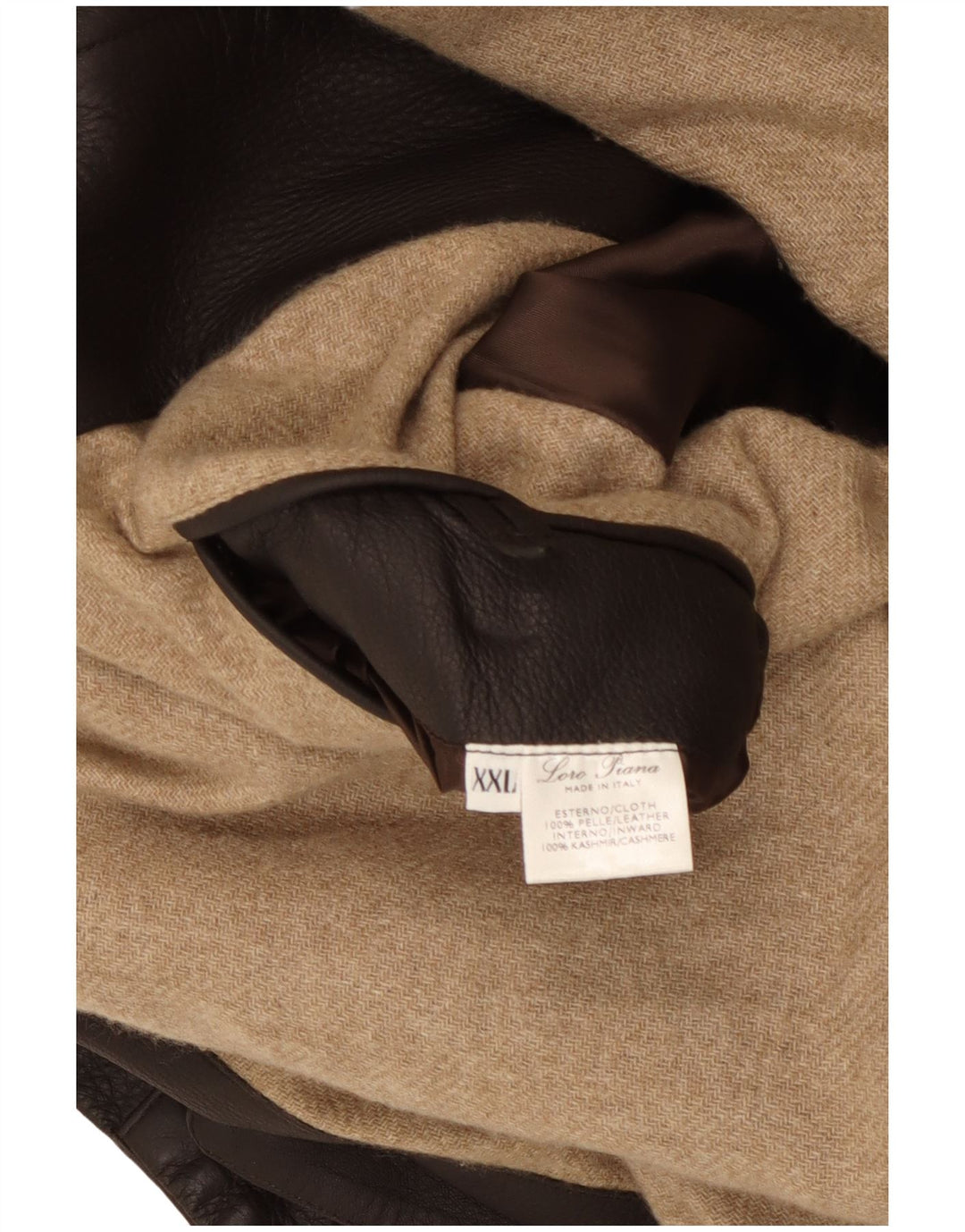 Jachetă din piele pentru bărbați Loro Piana UK 44 2XL piele maro