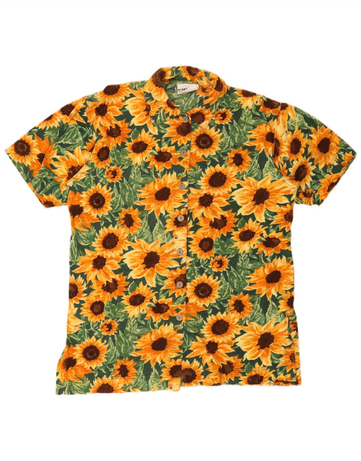 Cămașă Vintage Femei cu mânecă scurtă EU 38 Medium Multicolor Floral