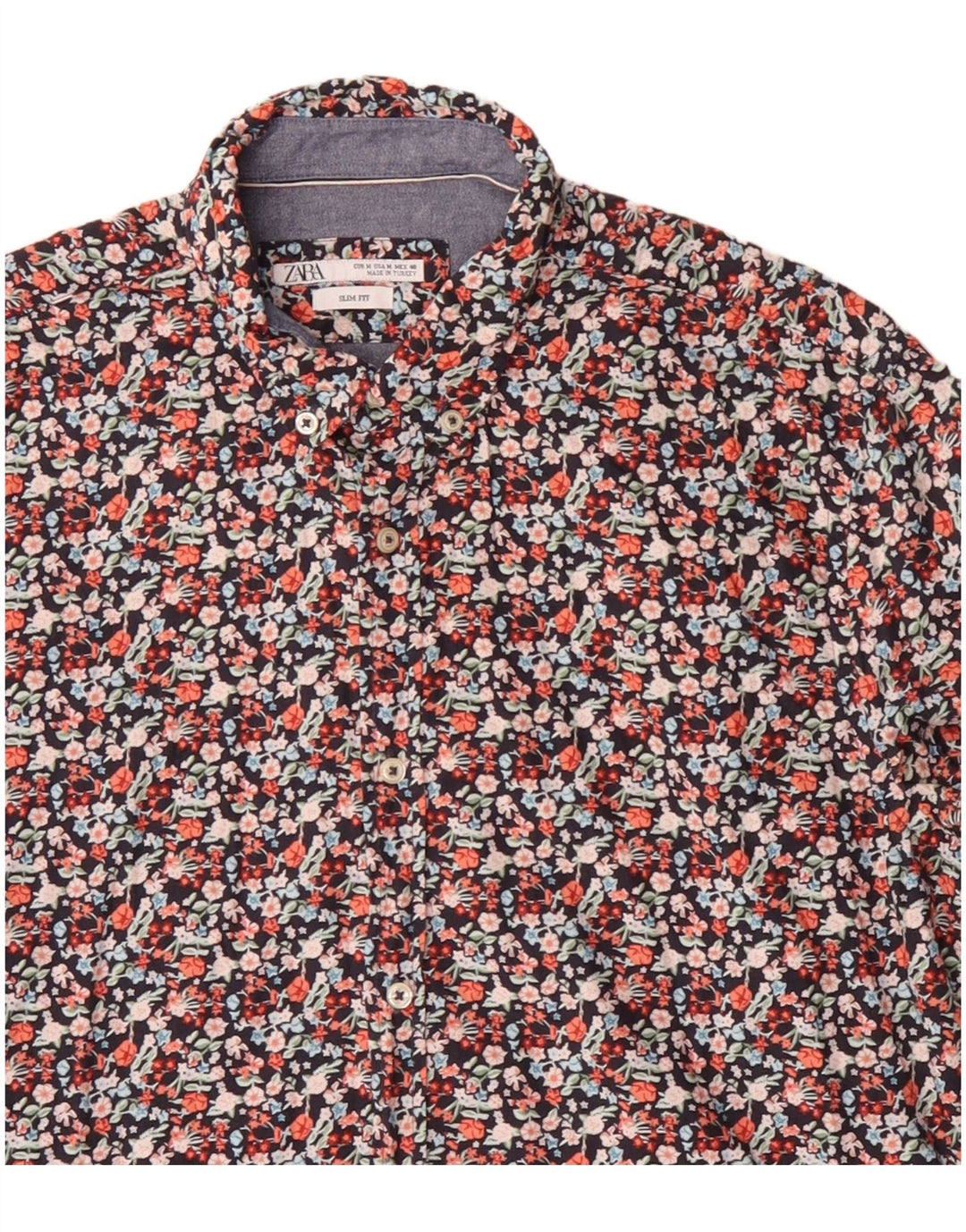 Cămașă pentru bărbați Zara Slim Fit Medium Multicolor Floral