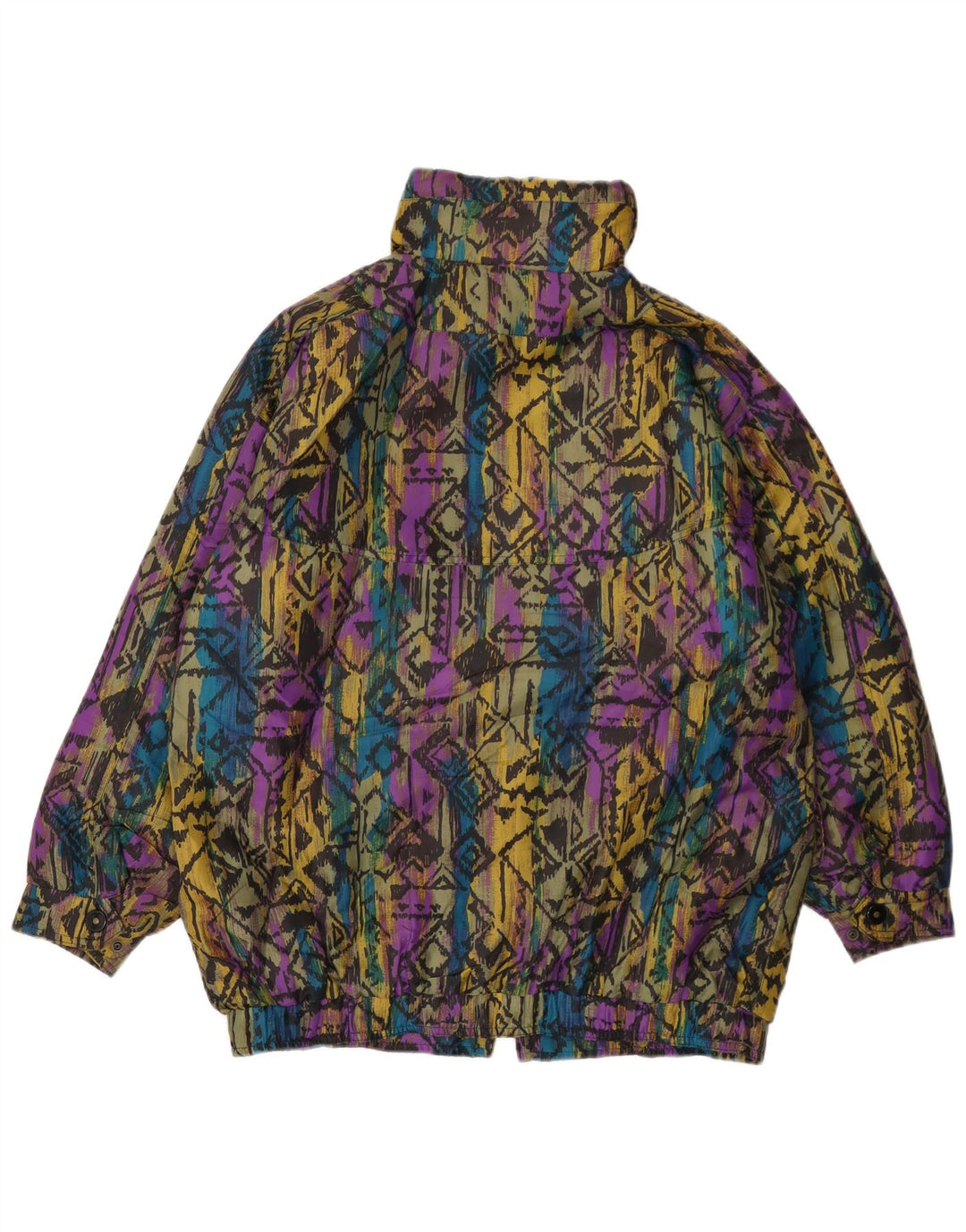 Jachetă căptușită supradimensionată pentru femei Vintage EU 36 Mic Multicolor Geometric