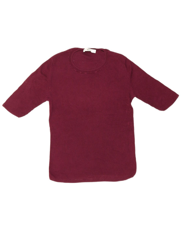 Tricou pentru femei Zara UK 12 Medium Burgundy