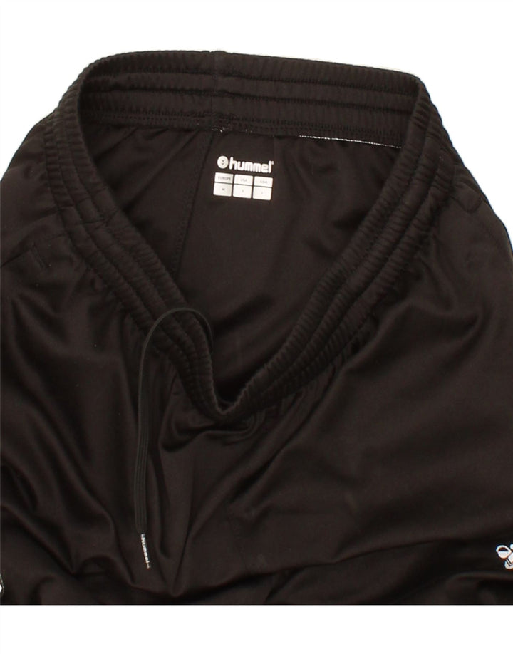 HUMMEL Womens Graphic Tracksuit Trousers UK 12 Medium  Black Polyester Vintage Hummel and Second-Hand Hummel from Messina Hembry 