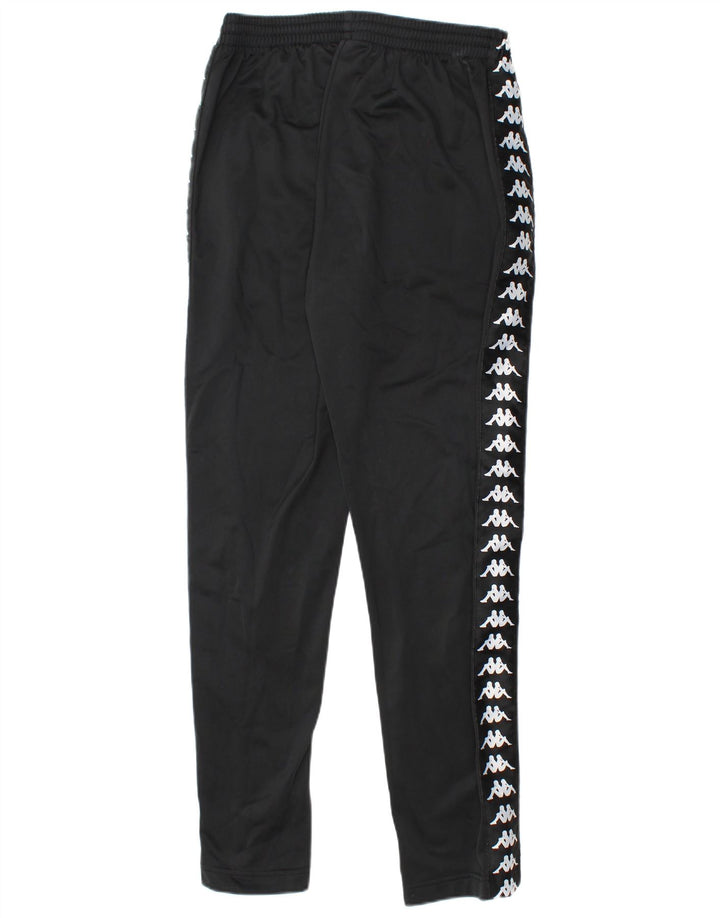 Pantaloni de trening Kappa pentru băieți grafic 13-14 ani, mari, negru, poliester