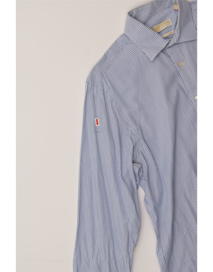 MICHAEL KORS Mens Regular Fit Shirt Size 15 Medium Blue Striped Vintage Michael Kors and Second-Hand Michael Kors from Messina Hembry 