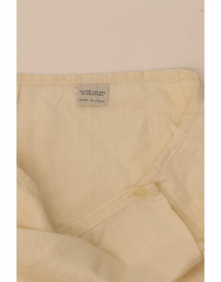 Fusta Mini Wrap Benetton pentru femei IT 44 Medium W28 Bej Bumbac