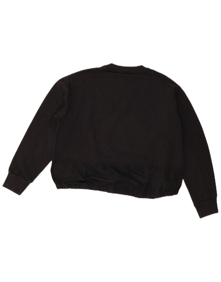 Dsquared2 Pulover pentru fete cu grafic crop supradimensionat 15-16 ani, negru