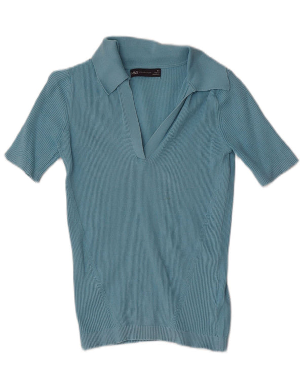 Tricou polo pentru femei Marks & Spencer UK 4 XS Bumbac albastru