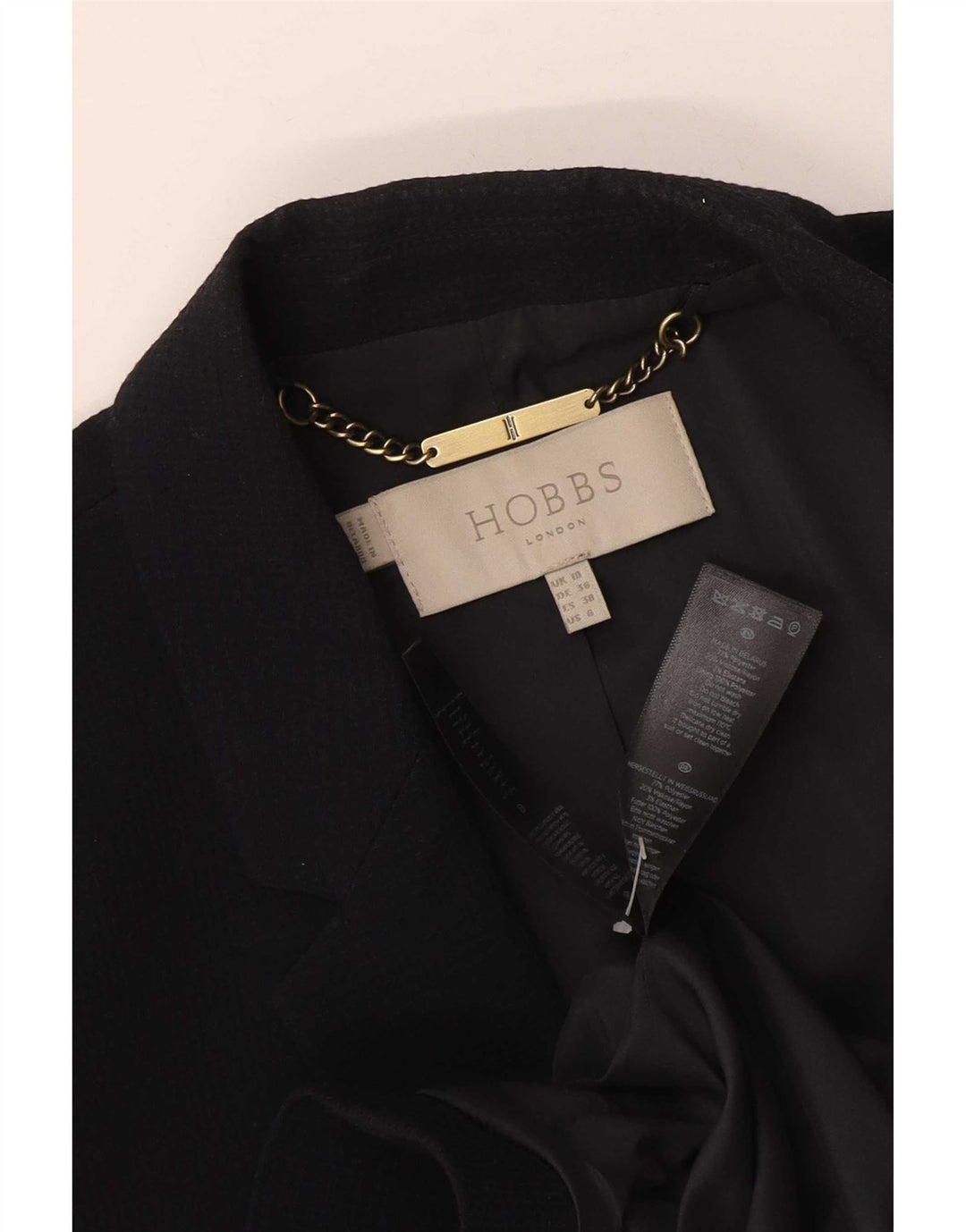 Jachetă Hobbs pentru femei cu 1 buton, UK 10, poliester, albastru marin mic
