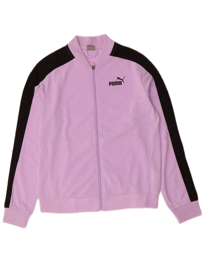 Jachetă de top pentru trening supradimensionată Puma pentru femei UK 10 Small Violet Colorblock