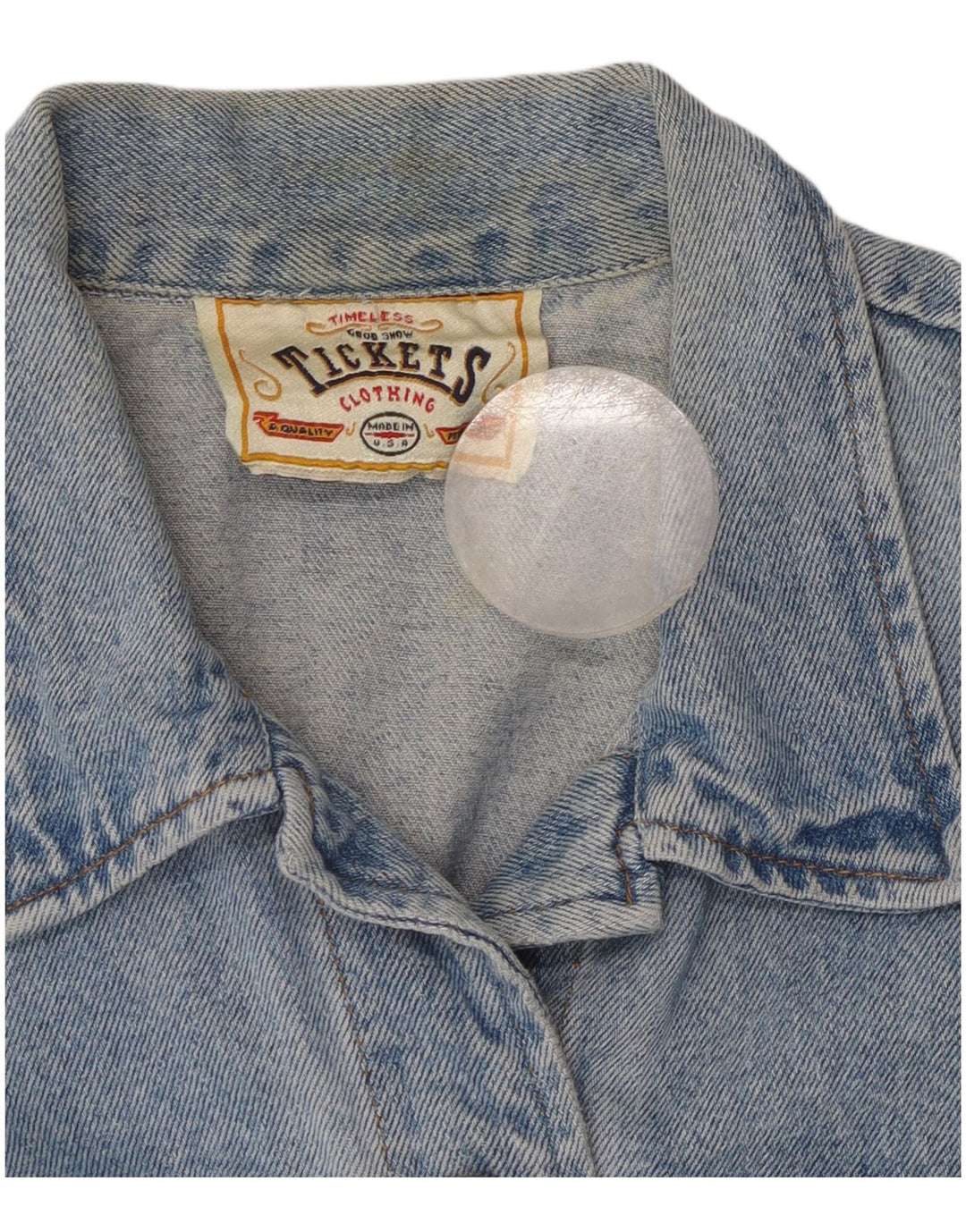 Gilet Fete VINTAGE Denim 9-10 Ani Bumbac Albastru