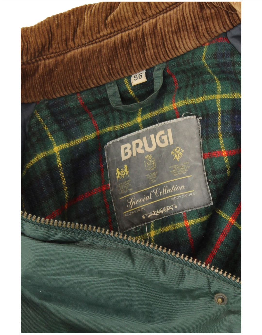 Jachetă BRUGI pentru bărbați IT 56 3XL Verde