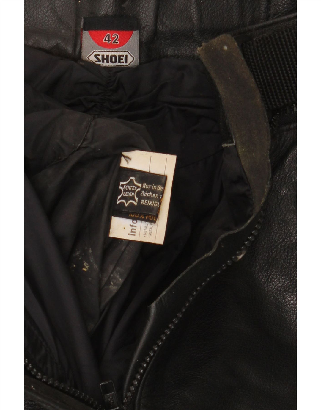 Pantaloni din piele de motociclist pentru femei Shoei EU 42 Medium W28 L21 Piele neagră