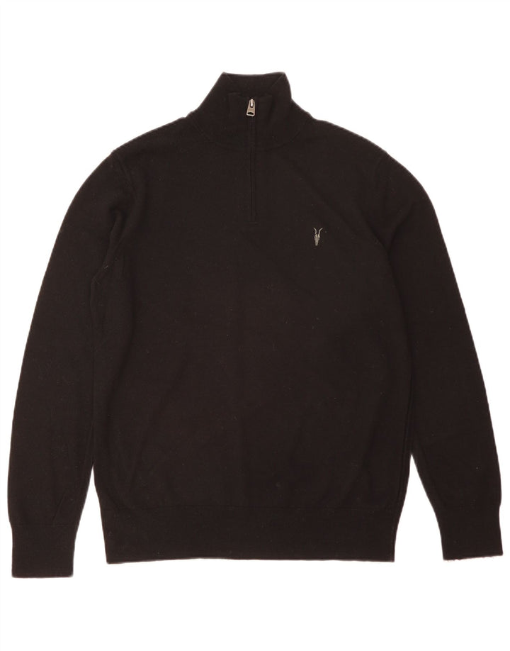 Pulover cu fermoar pentru bărbați All Saints, negru mediu