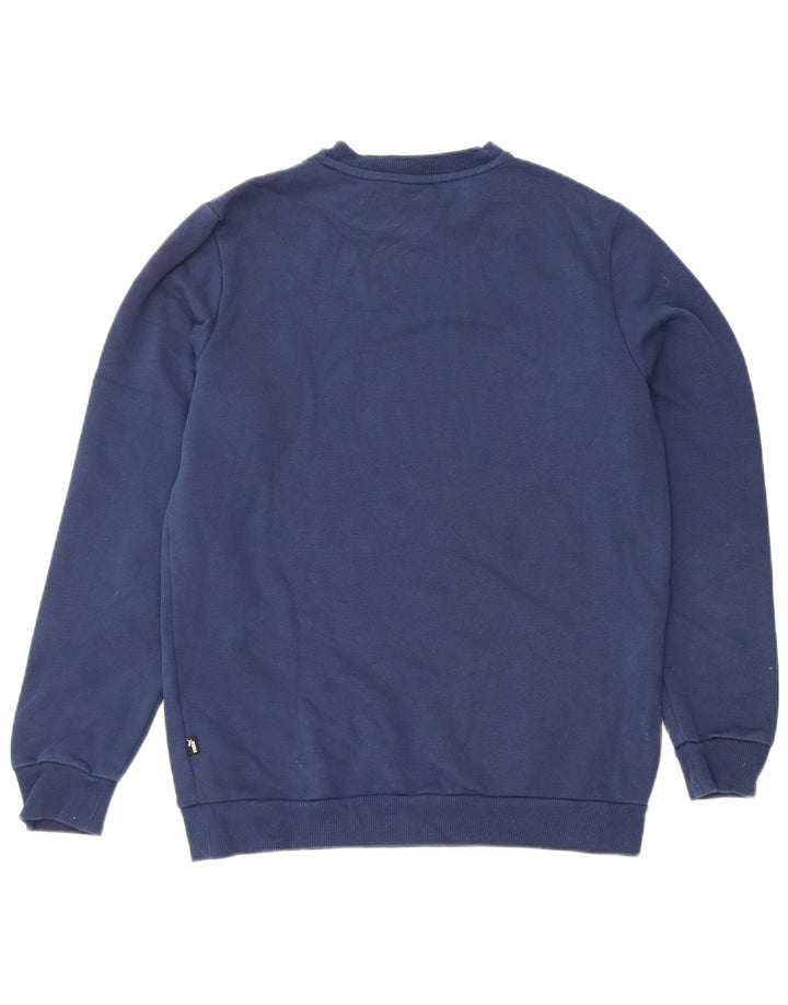 Hanorac grafic pentru bărbați Puma Jumper mic din bumbac bleumarin
