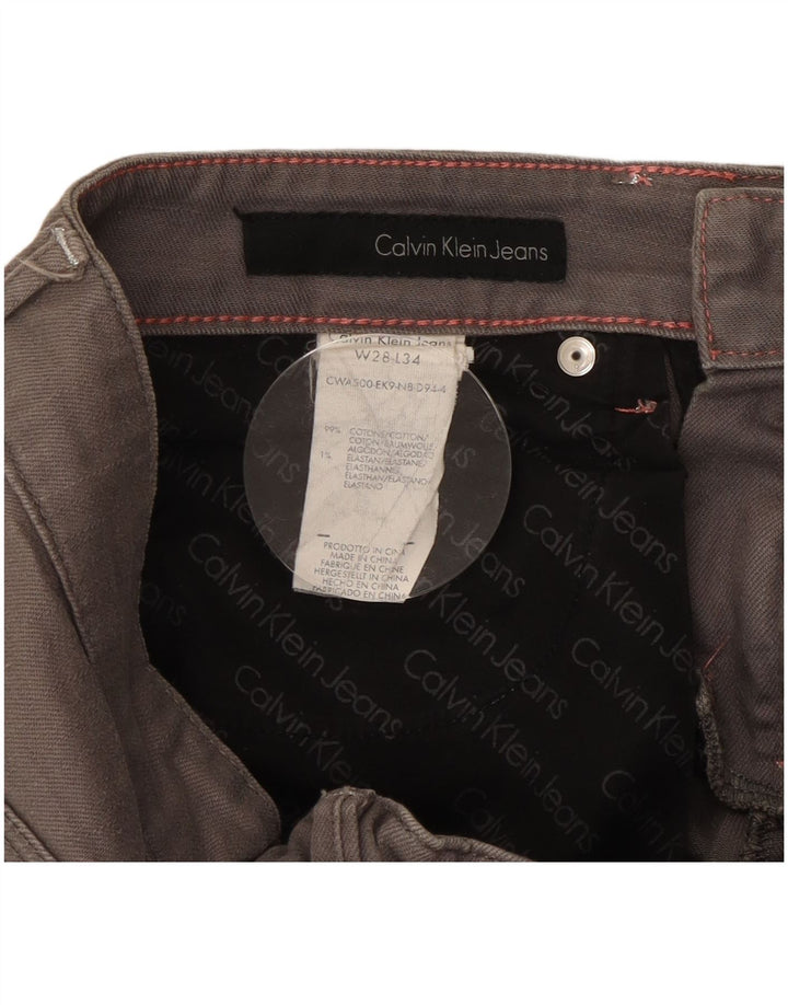 Blugi slim pentru femei Calvin Klein W28 L34 bumbac gri