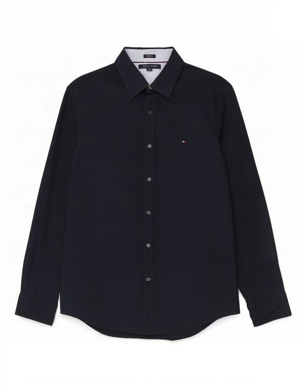 Cămașă pentru bărbați Tommy Hilfiger mare, albastru bleumarin, bumbac