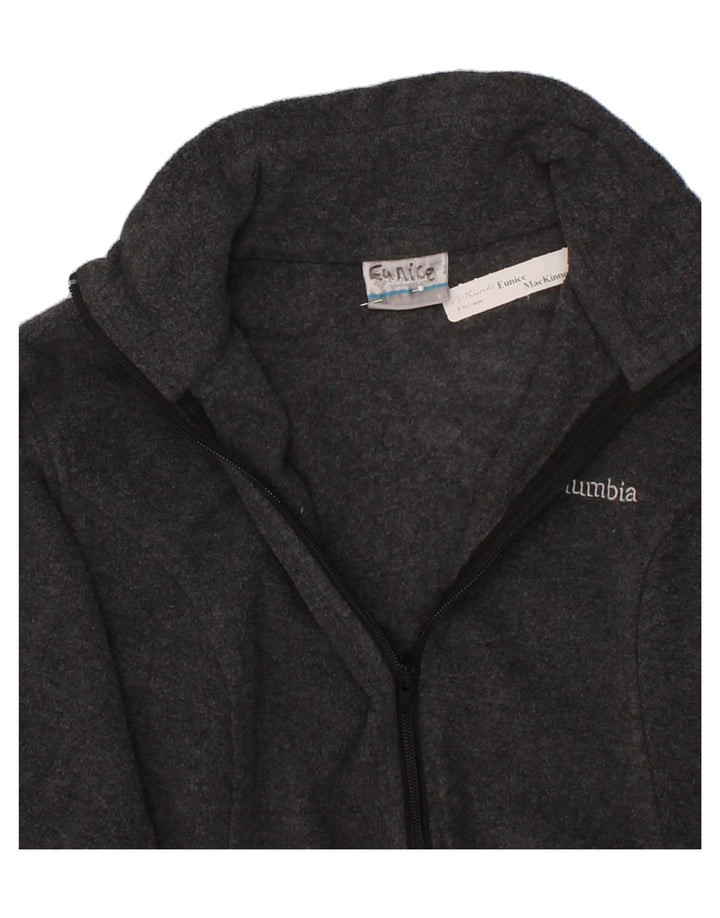 COLUMBIA Womens Fleece Jacket UK 10 Small Grey Polyester Vintage Columbia and Second-Hand Columbia from Messina Hembry 
