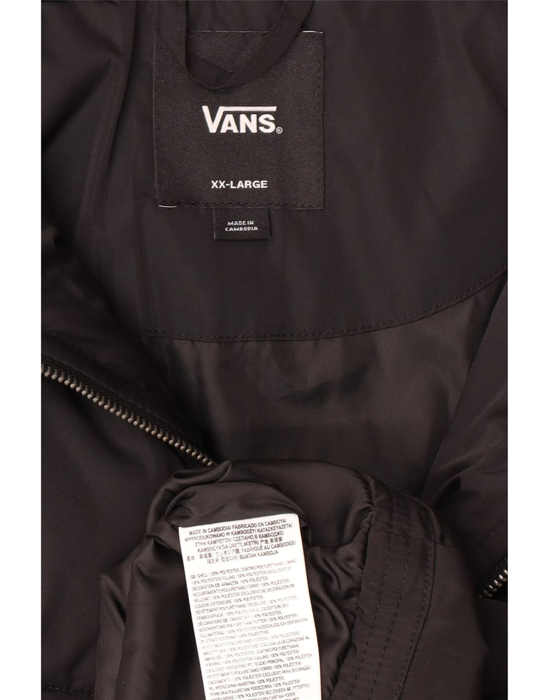 Jachetă căptușită pentru femei VANS UK 20 2XL Poliester negru