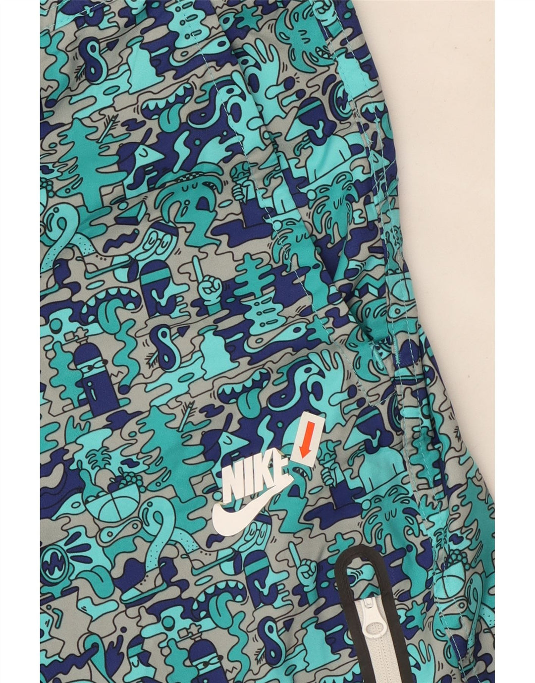 Pantaloni scurți pentru bărbați Nike Graphic Cargo W34, mare, turcoaz, poliester