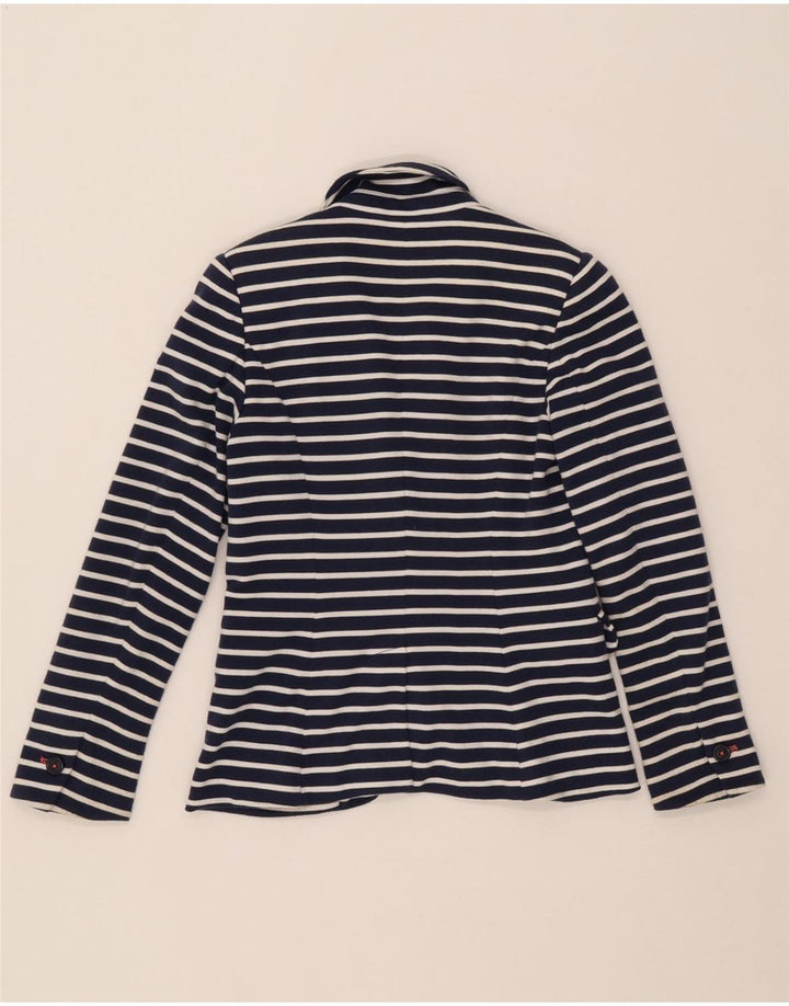 Jachetă Blazer pentru femei Joules cu 1 nasture UK 6 XS Poliester cu dungi bleumarin