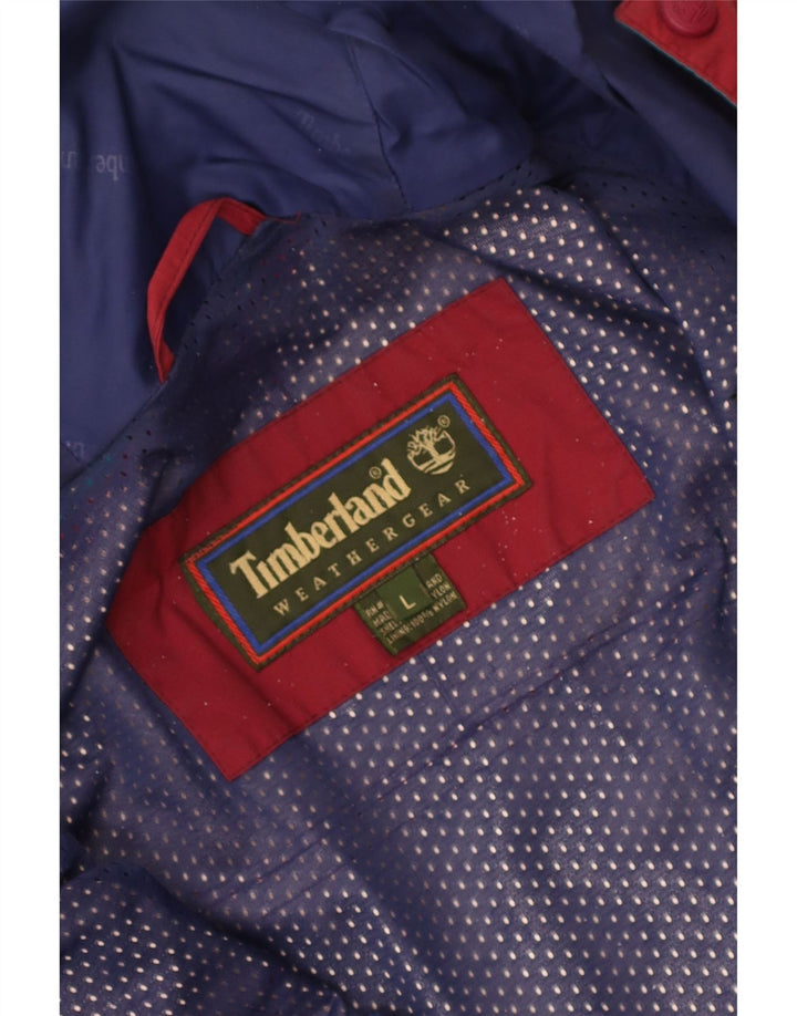 Jachetă Windbreaker pentru bărbați cu glugă Timberland UK 40, mare, roșu, nailon