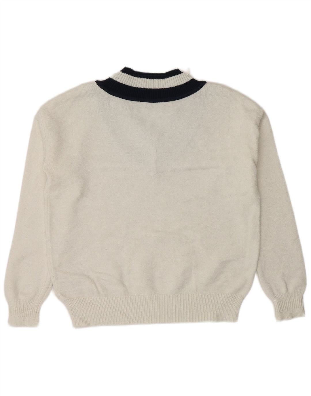 Pulover cu decolteu în V pentru femei Marks & Spencer UK 10, mic, alb, bloc de culoare