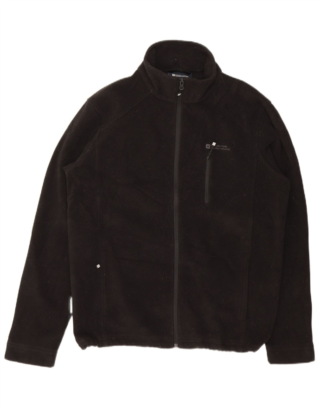 MOUNTAIN WAREHOUSE Mens Fleece Jacket UK 40 Large Black Polyester