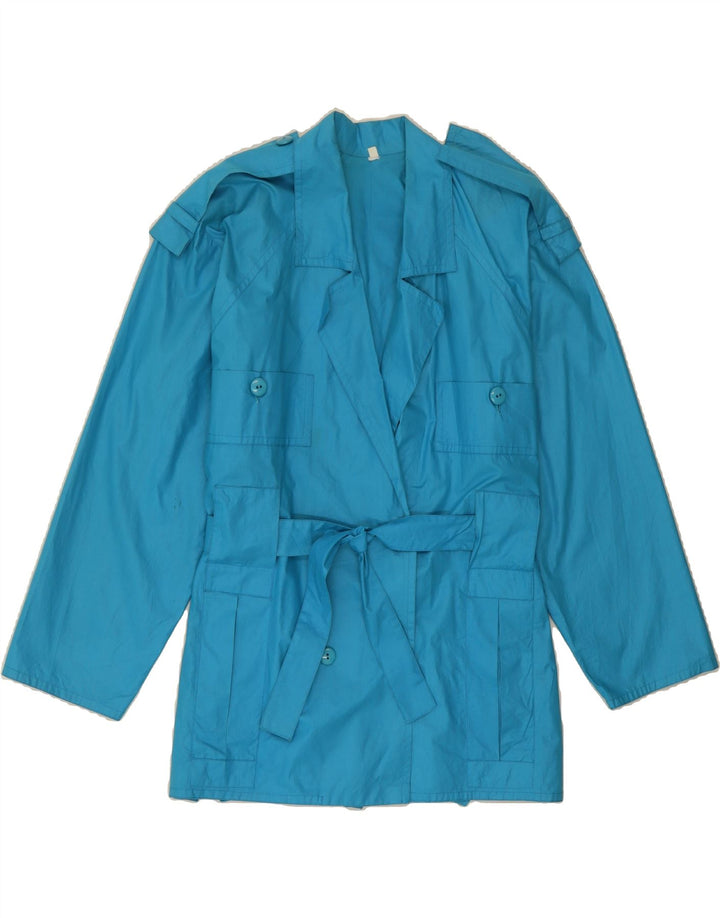 VINTAGE Womens Military Jacket IT 42 Medium Blue Cotton Vintage Vintage and Second-Hand Vintage from Messina Hembry 